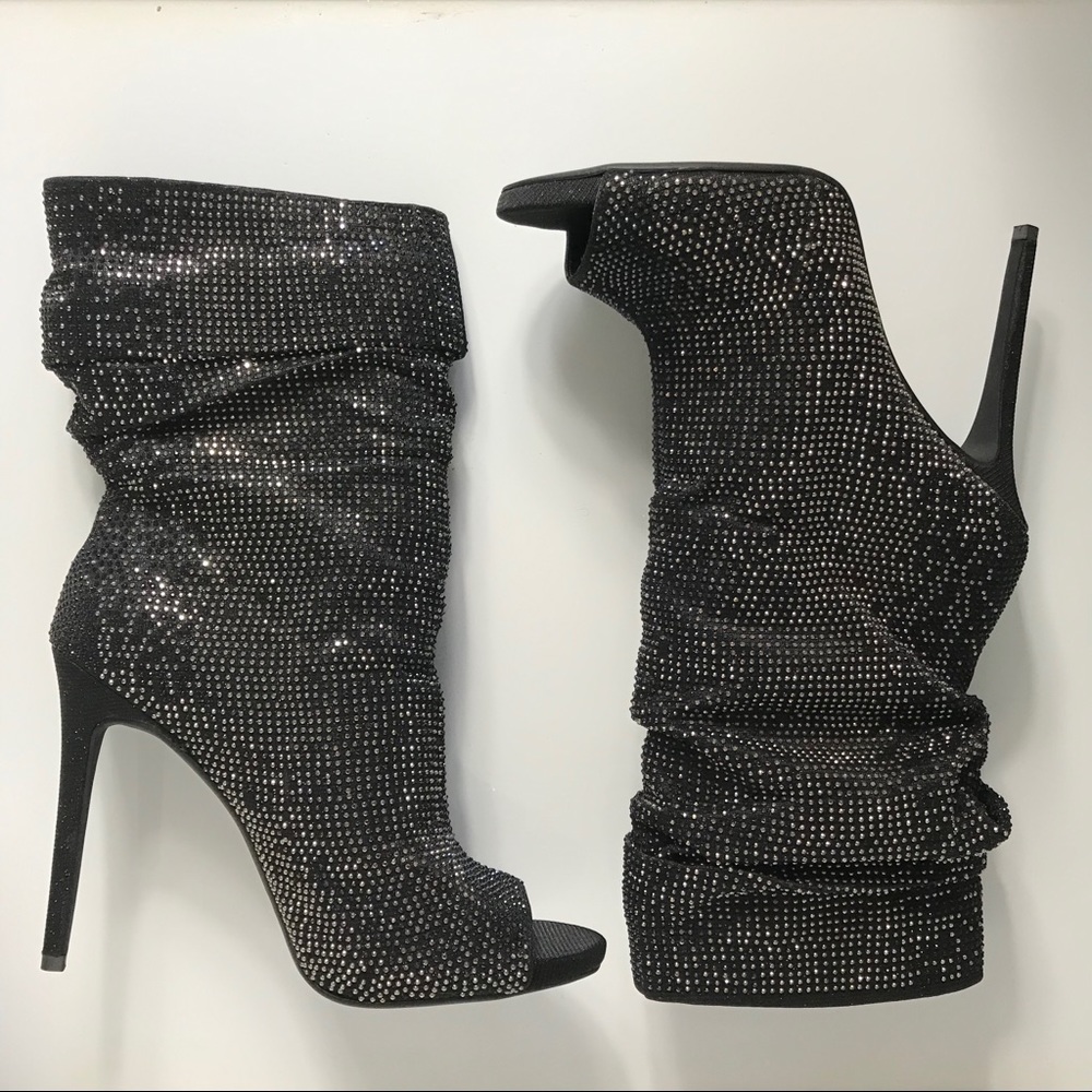 Jessica Simpson Rinnah Mid-Calf Peep Toe Booties - Picture 8 of 11